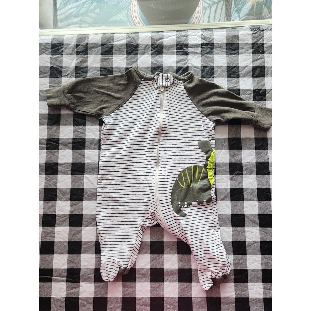 Gerber Newborn Dino themed long sleeved sleeper